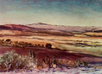 1902年、ターボルの斜面からヘルモン山。 作： John Fulleylove