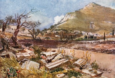 メッセネのスタディオンからイットホーム山 作： John Fulleylove