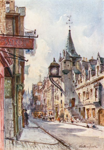 Canongate Tolbooth、西向き 作： John Fulleylove
