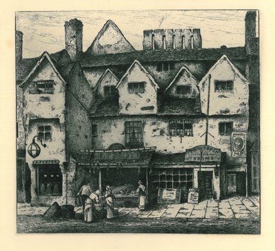Old Houses、Digbeth、Walsall、from &39;Remnants Of Old Wolverhampton&39; Vol.I. No.s 1-37、1880年発行 作： John Fullwood