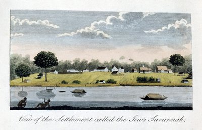 ユダヤ人サバンナと呼ばれる集落の眺め、1813 作： John Gabriel Stedman
