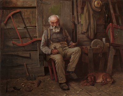 ボート・ビルダー 1904年頃 油彩・キャンバス 作： John George Brown