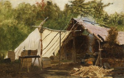 メインウッドのキャンプNo、1879 作： John George Brown