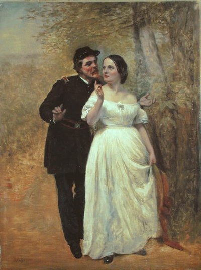 求愛（油彩・キャンバス） 作： John George Brown