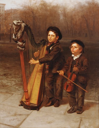 小さなベビーカー、1874 作： John George Brown