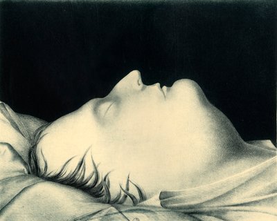 死の床に立つナポレオン、1821年、1921年。 作： John Gibbs