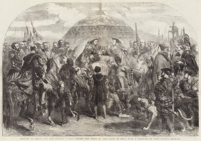 ヘンリー8世とフランシス1世が金の布の地、アードル近くで会う 作： John Gilbert