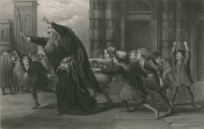 裁判後のシャイロック、ヴェネツィアの商人 作： John Gilbert