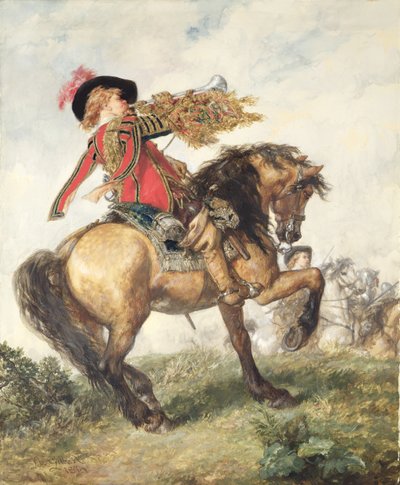 王のトランペッター、1874年 作： John Gilbert
