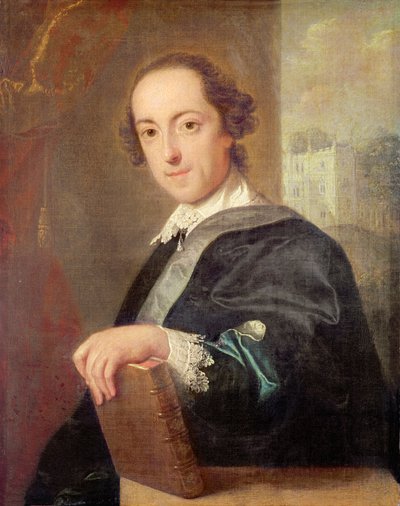 ホレイショウォルポールの肖像、第4オックスフォード伯爵、1754年 作： John Giles Eckhardt