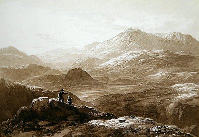 Dolyddelan Castle and Moel Siabod (水彩・紙) 作： John Glover