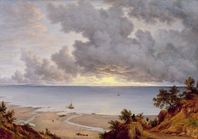 ワイト島シャンクリンからの眺め、1827年頃（キャンバスに油彩） 作： John Glover
