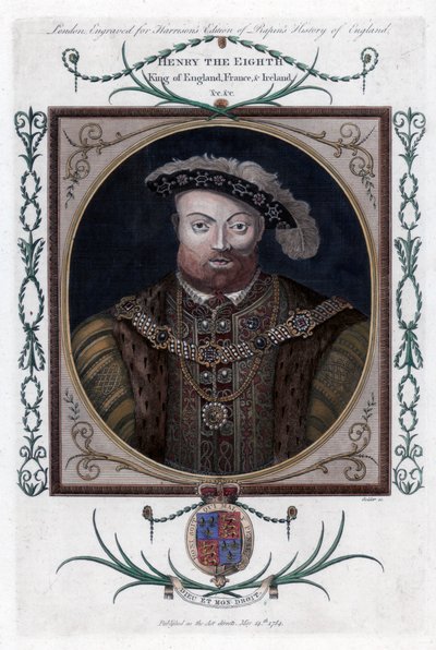 イギリスのヘンリー8世、1784年。 作： John Goldar