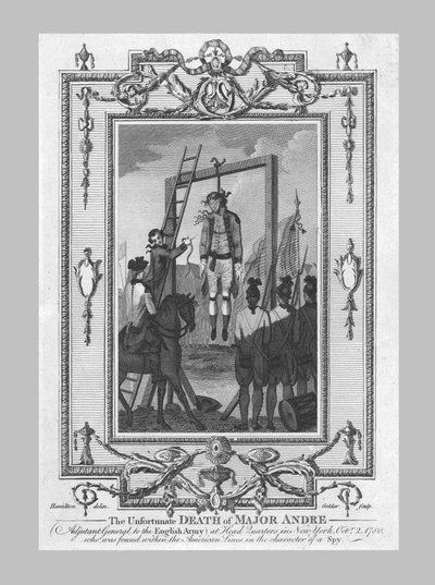 アンドレ少佐の不幸な死、1780、1790。 作： John Goldar