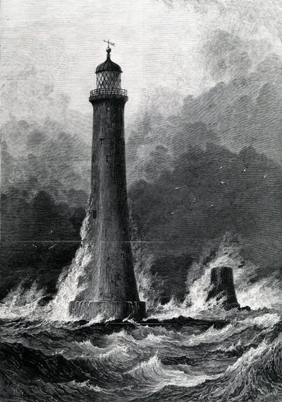 提案された新しいエディストーン灯台、1879年の「イラストレイテッドロンドンニュース」のイラスト 作： John Greenaway
