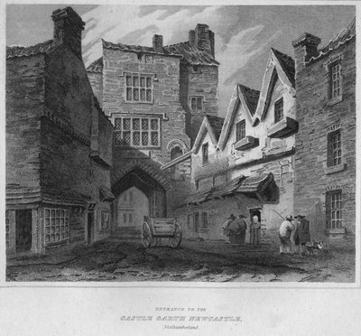 キャッスルガースへの入り口ニューカッスル、ノーサンバーランド、1814 作： John Greig
