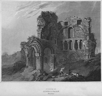 リンディスファーンのインテリア。ウエストエンド、1814 作： John Greig