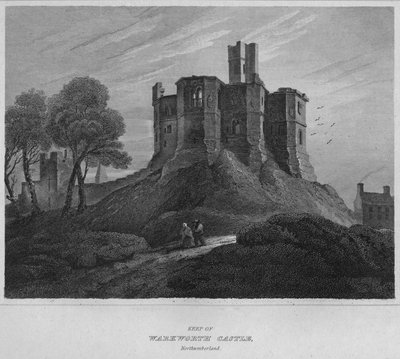 ワークワース城の砦、ノーサンバーランド、1814 作： John Greig