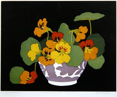 キンレンカ（木版画） 作： John Hall Thorpe