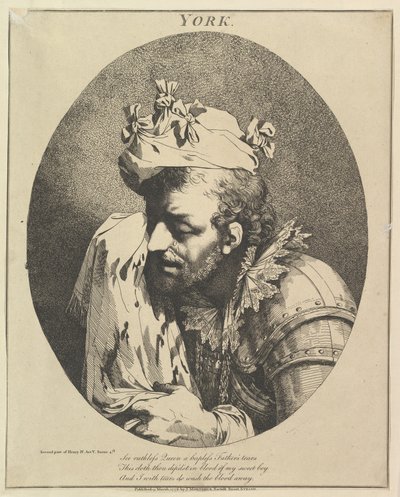 1776年3月15日、シェイクスピアーのニューヨーク公爵12キャラクター。 作： John Hamilton Mortimer