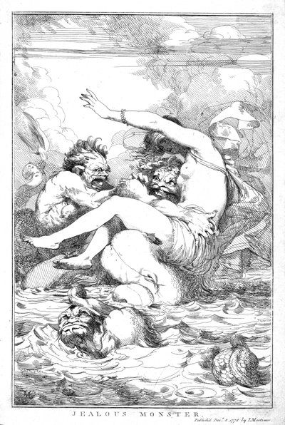 嫉妬深いモンスター、1778 作： John Hamilton Mortimer