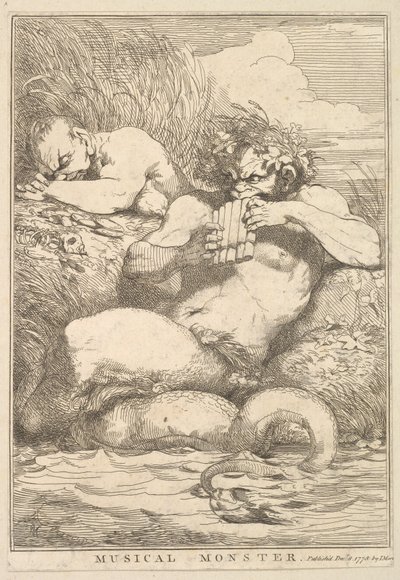 1778年12月8日、ジョシュアレイノルズ卿に捧げられた15のエッチングからのミュージカルモンスター。 作： John Hamilton Mortimer