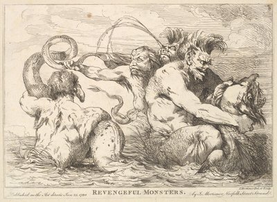 リベンジフルモンスター、1780年1月25日。 作： John Hamilton Mortimer