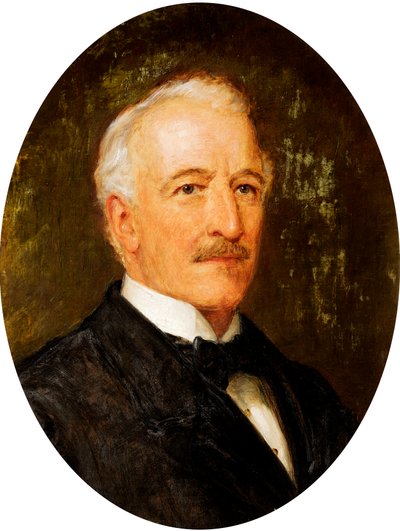 チャールズ・コンラッド・アドルフ・デュ・フェリエール男爵（1823-1908）、チェルトナムの自由党議員（1880-85）、1885-1900年頃（キャンバスに油彩） 作： John Hanson Walker