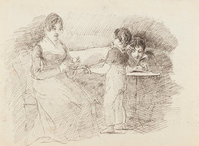 羊毛を持つ少年、1843 作： John Harden