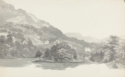 橋、湖水地方、カンブリア（紙にトイレ） 作： John Harden
