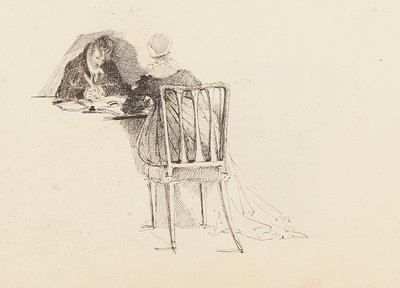 テーブルに座っている男女1805 作： John Harden