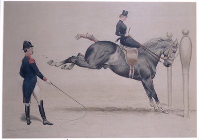 La Croupade aux Piliers（トイレ、紙にチョーク） 作： John Harrington Bird