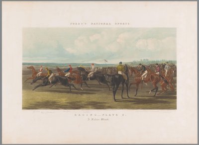競馬での不正スタート Racing - Plate 2. A False Start (オブジェクトのタイトル) フォレス国民体育（シリーズタイトル） フォアの国民的スポーツ（連載タイトル） 作： John Harris