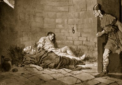 エリックとヴァルデマールの公爵夫人の懲役と死、1318年 作： John Harris Valda
