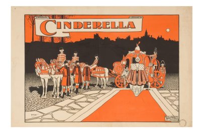 「シンデレラ」- J.ハッサル-プラカット、1897年-98年 作： John Hassall