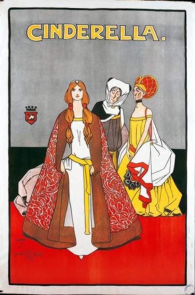 「シンデレラ」- J。ハッサル-ポスター、1900 作： John Hassall