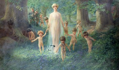 フェアリーウッド（紙に水彩） 作： John Hassall