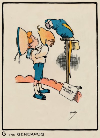 寛大なG - J・ハッサル-ドローイング、1903 作： John Hassall