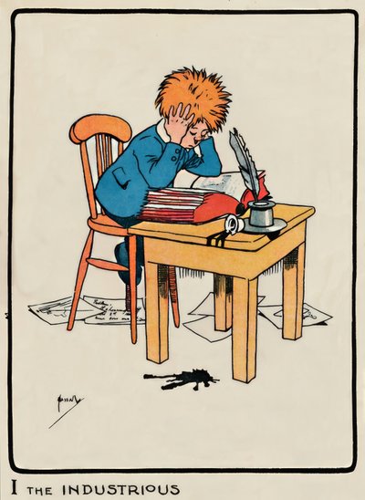 I Industrious - J. Hassall - Zeichnung、1903 作： John Hassall