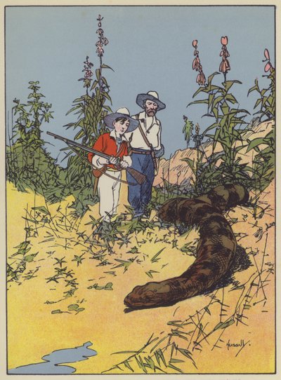 Swiss Family Robinson のイラスト (color litho) 作： John Hassall