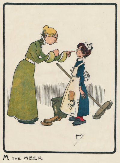 M the Meek - J. Hassall -ドローイング、1903 作： John Hassall