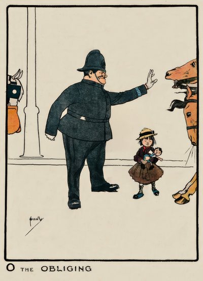 O the Obliging - J. Hassall -ドローイング、1903 作： John Hassall