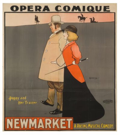「オペラコミック。ポピーと彼女のトレーナー」- J。ハッサル-プラカット、1896 作： John Hassall