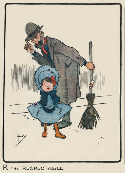 立派なR - J・ハッサル-ドローイング、1903 作： John Hassall