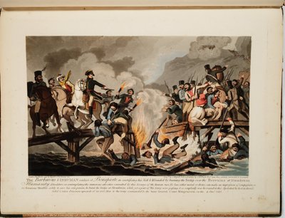 1812年、1813年11月にベレージナを横断するフランス軍 作： John Hassell