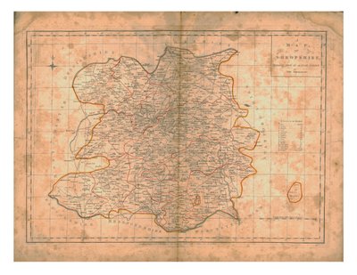 シュロップシャーの地図、c1788 作： John Haywood