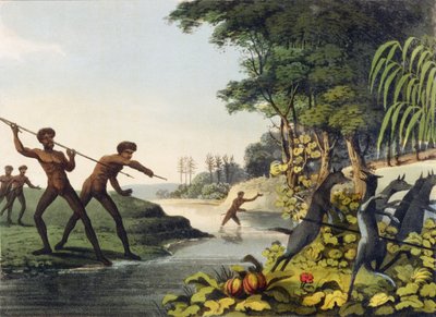 マシューデュブール（fl.1813-1820）1813によって刻まれたカンガルー狩り、ニューサウスウェールズ州の原住民 作： John Heaviside Clark
