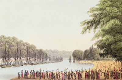 マシューデュブール（fl.1813-20）1814によって刻まれた蛇紋岩の川の艦隊 作： John Heaviside Clark