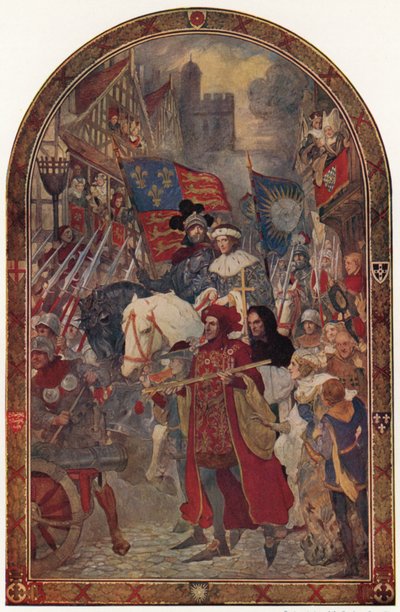 ヘンリー六世。バーネットの戦い、1471年 作： John Henry Amshewitz