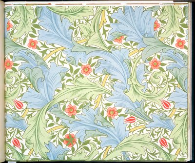 ジョン・ヘンリー・ディアールがモリス・アンド・カンパニーのためにデザインした壁紙「グランビル」、1896年 作： John Henry Dearle